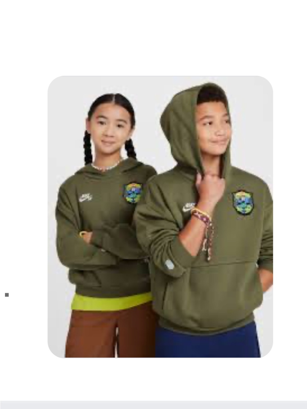 Nike SB Olympic Olive Green Badge Pullover Hoodie M unisex